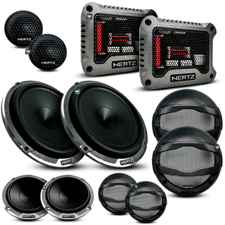 Kit Alto Falante 3 Vias 300w 6 Polegadas 4 Ohms MPK163 Hertz
