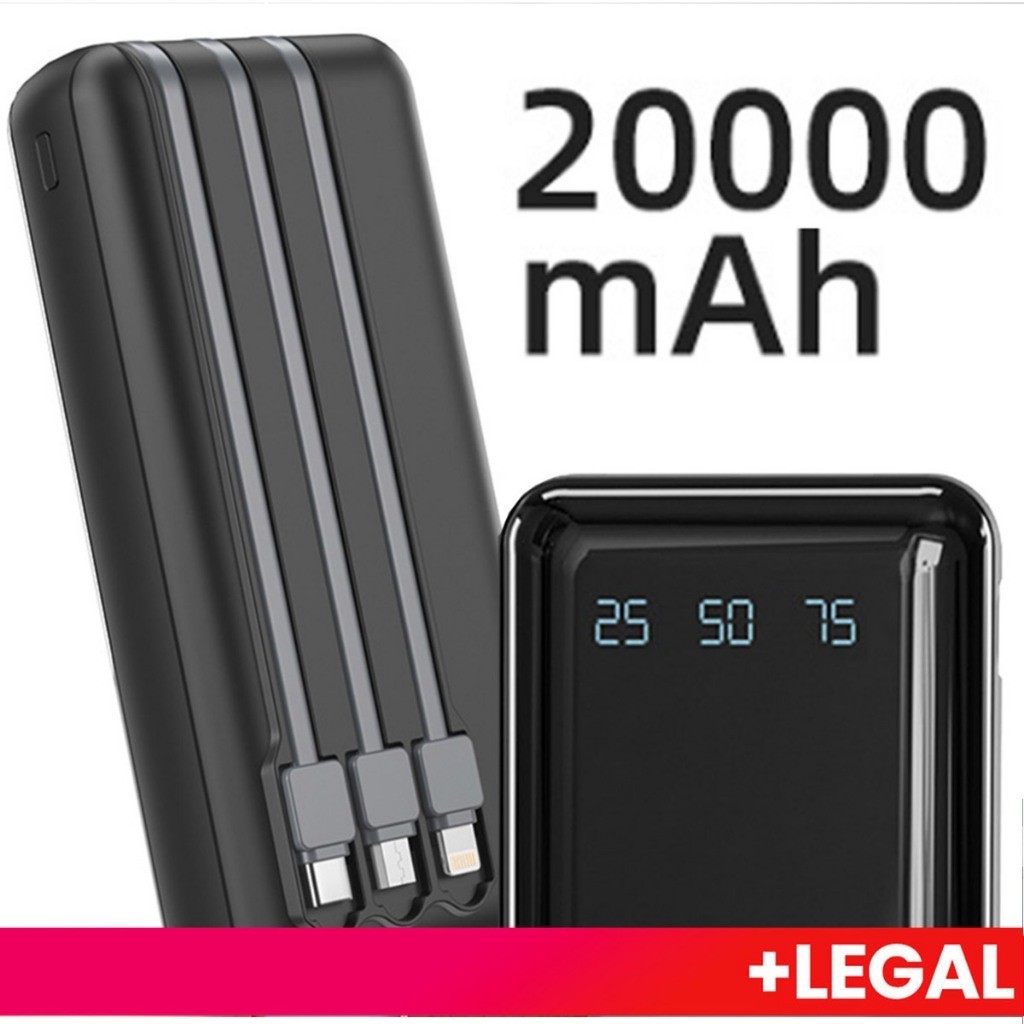 Carregador Portátil Celular 20000mah Bateria Externa