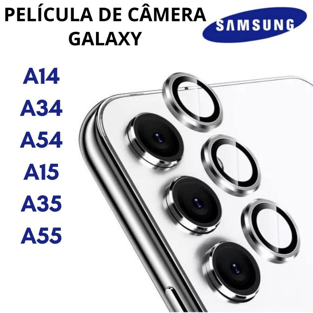 Kit (3PÇS)Película De Câmera Lisa CD Para Samsung A14/A24/A34/A54/A15/A35/A55