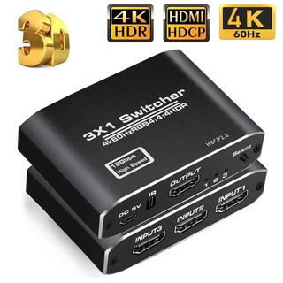Interruptor Divisor HDMI 3x1 3 Em 1 Saída HD 4K @ 60Hz Separador De Cabo De Vídeo Adaptador De Hub Para PS4/3 TV Box HDTV PC