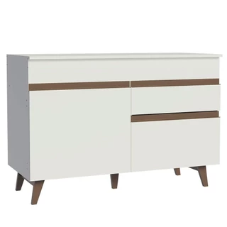 Balcão Armário de Cozinha de Pia 2 Portas e 1 Gaveta Branco Reims Madesa em Oferta na Shopee