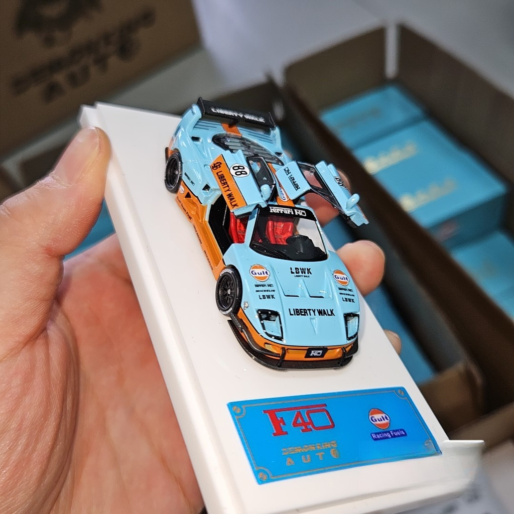 DEMON KING AUTO 1/64 Ferrari F40 Gull Wing Door Gulf Matini