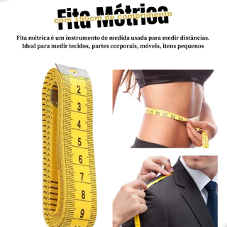 Kit 2 Unidades Fita Métrica Flexível 150cm – Medição Corporal/ Costura/ Academia/ Cintura e Braço - WYL em Oferta na Shopee