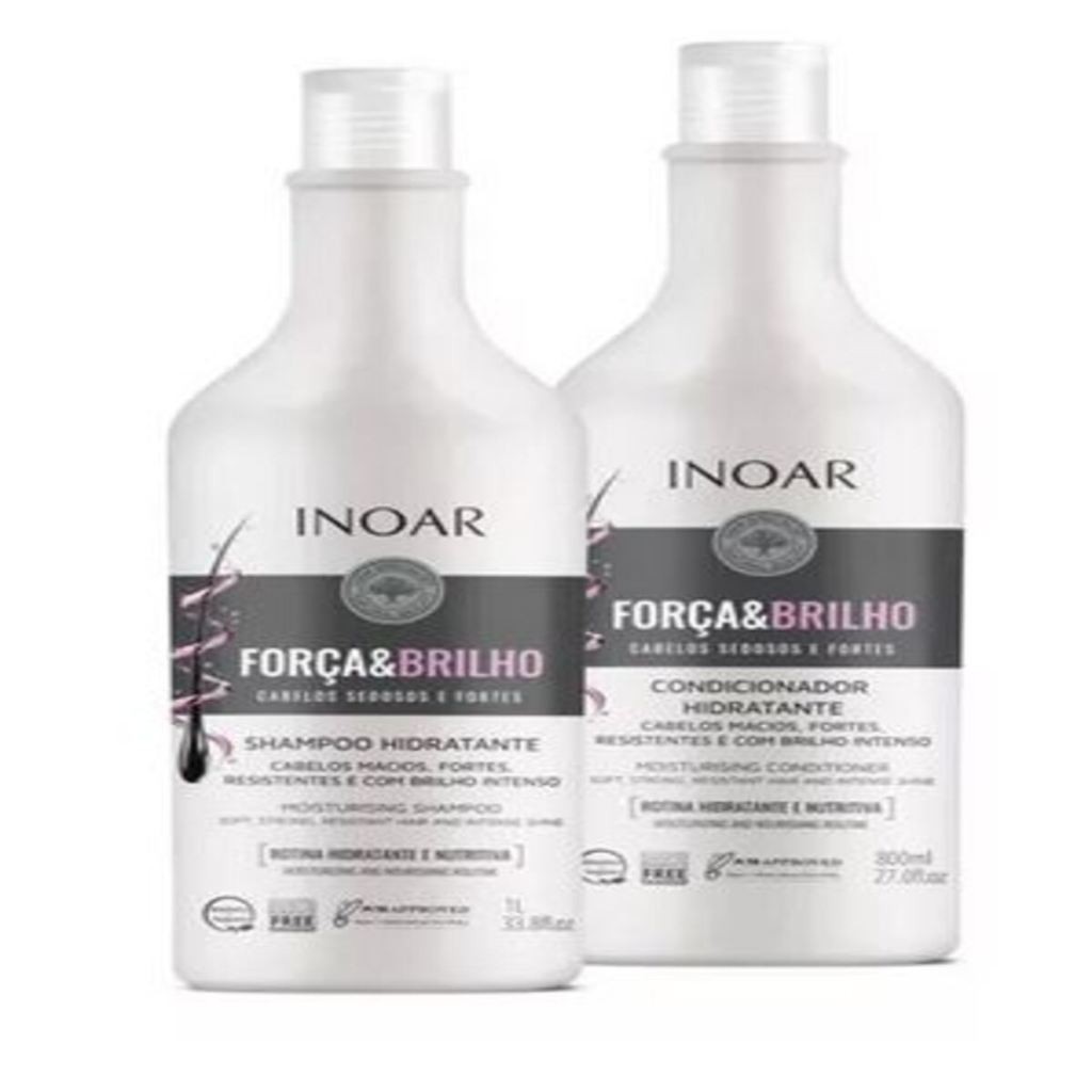 Kit Inoar Força e Brilho: Shampoo + Condicionador 1l | Shopee Brasil