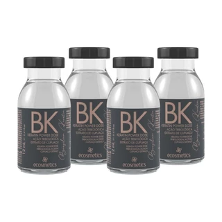 Kit Ecosmetics Brazilian Delux Keratin 4x Ampola Power Dose 12ml