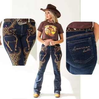 CALCA JEANS FEMININA COUNTRY ARABESCO WEST
