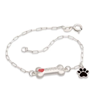 Pulseira I love my dog prata 925 em Oferta na Shopee
