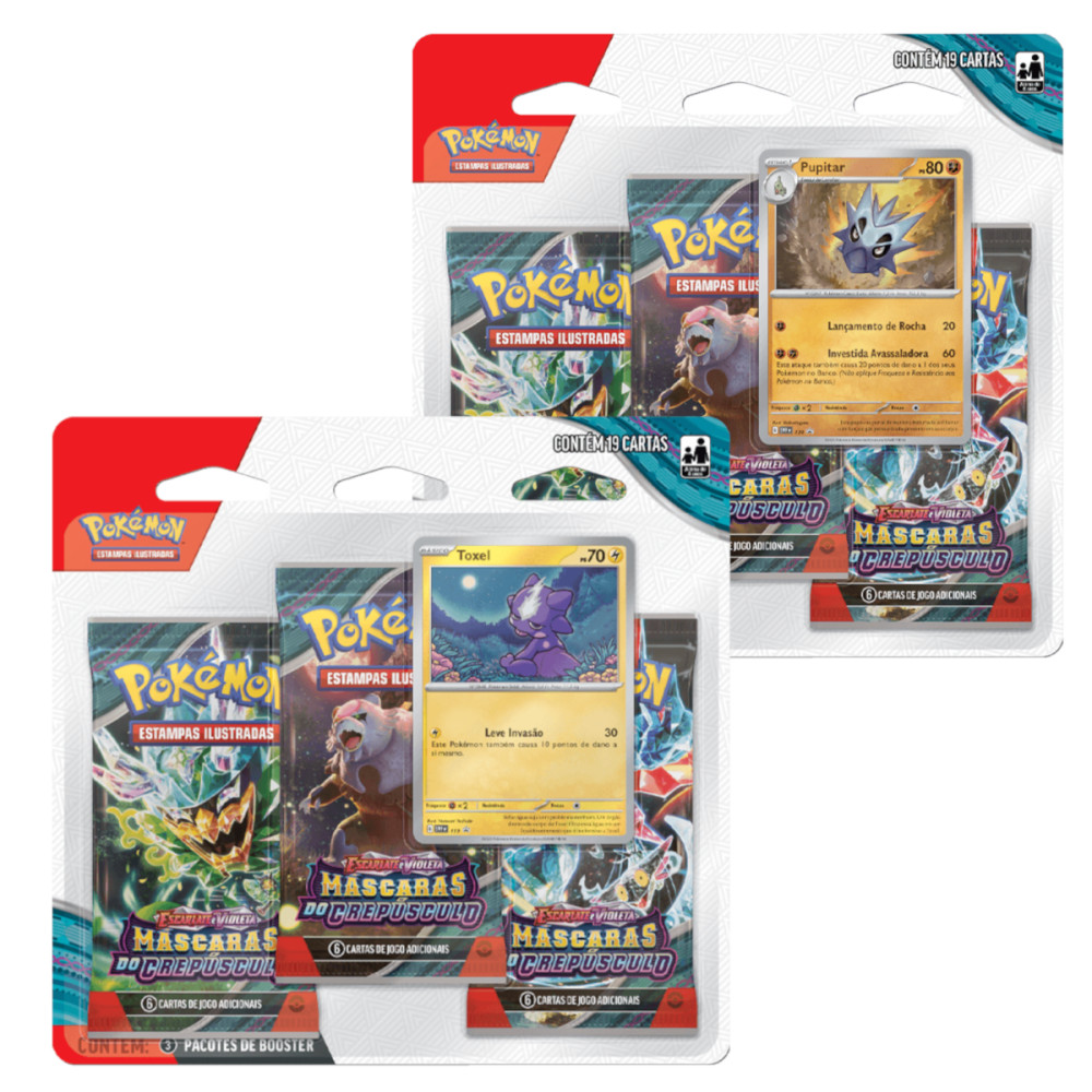 Pokemon 2 Triple Pack EV6 38 Cards Pupitar+ Toxel