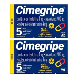 Kit C/ 2 unidades Antigripal Cimegripe c/ 20cps