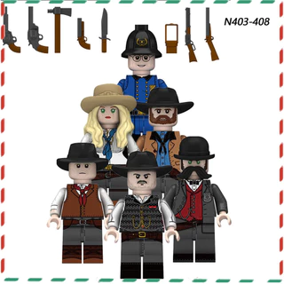Brinquedos Intelectuais Infantis minifigure Em Blocos De Construção Montados Modelo cowboy Ocidental