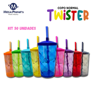 Kit 50 Copo Twister 500 ml | IDEAL Para Personalizações | Festas | Acrílico | Aniversários | Drinks em Oferta na Shopee