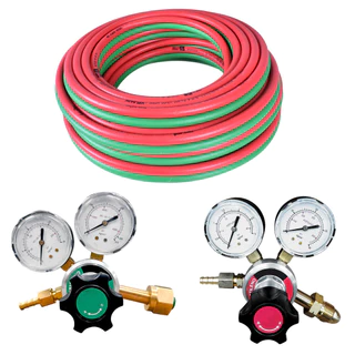 Manômetro Regulador Acetileno E Oxigênio + Mangueira Dupla