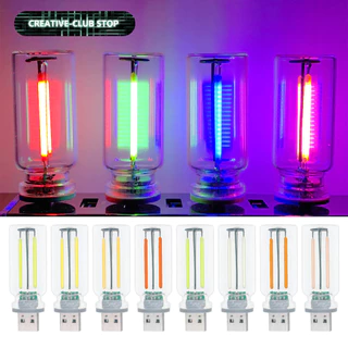 Luz De LED Noturna USB Lâmpada De Filamento Colorida Alimentação Controle De Toque Para Iluminação De Mesa De Cabeceira De Quarto