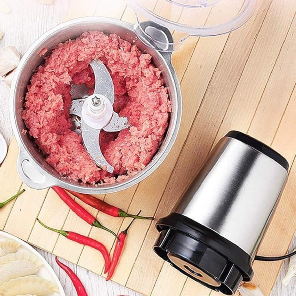 2L Picador De Alimentos Moedor De Carne Mixer Elétrica Processador Cozinha Casa Alho 110v