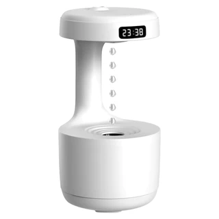 Umidificador De Ar Difusor Anti Gravidade Gotas De Água Que Sobe Relógio Led Bivolt 110/220v