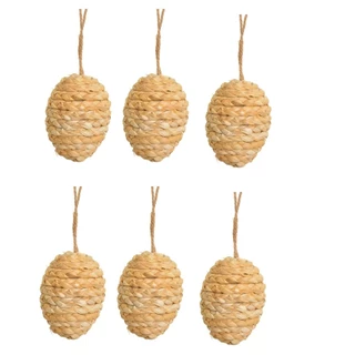 Kit 6 Ovos de sisal Decorativo em Oferta na Shopee
