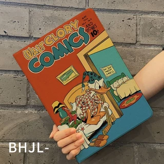 Capa de proteção para ipad 8/9 geração Donald Duck pro com canetas Mini6 estilo de livro air54 divertido cartoon 10 geração shell