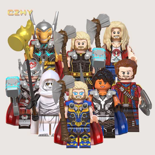 WM6146 Amor E Thunder Star Lord Gorr Valkyrie Jane Foster Beta Ray Bill Super Heróis Blocos De Construção Kids Toys