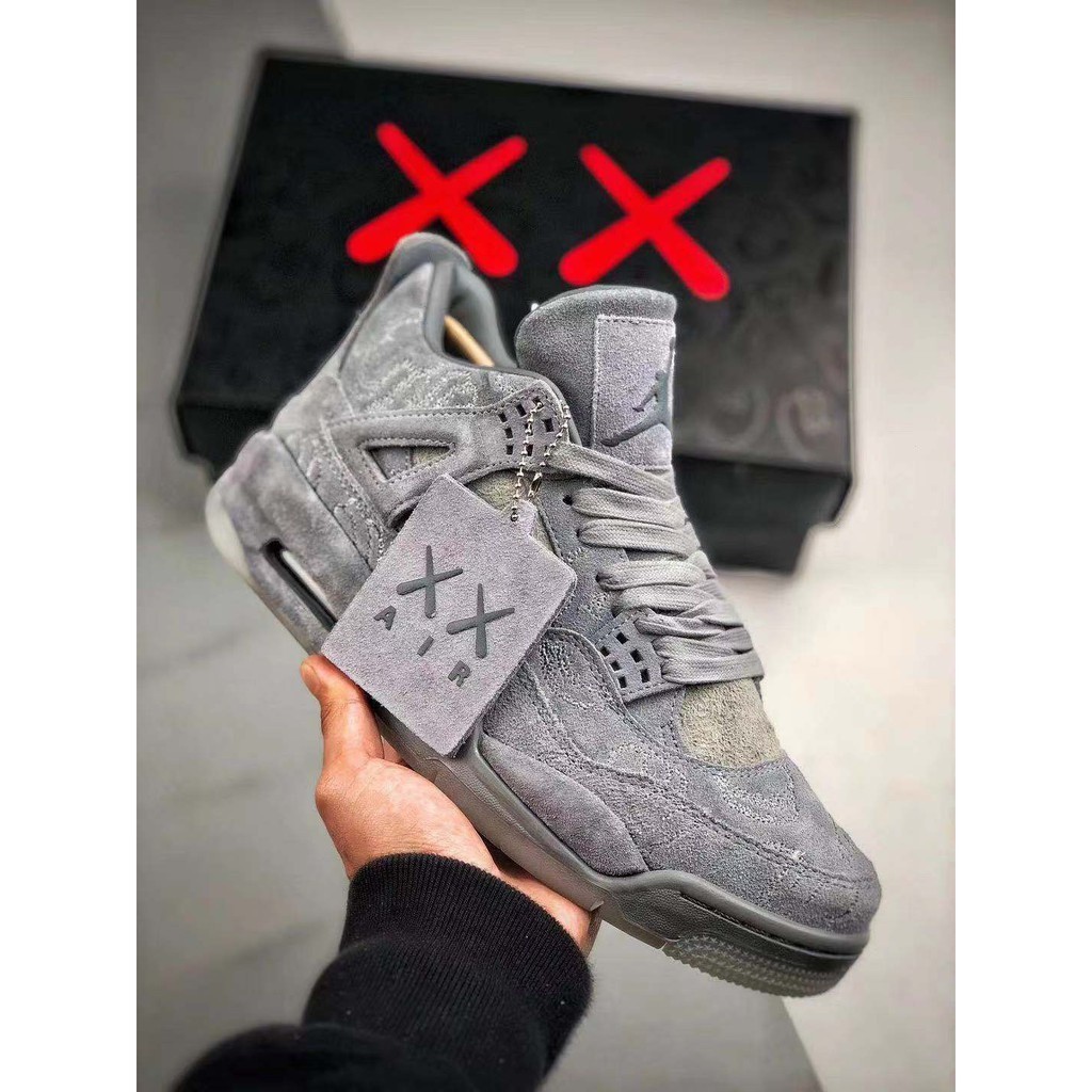 Kass x nike air jordan 4 homens casuais esportes ao ar livre confortável tênis