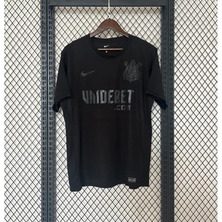Camisa De Futebol Fan Edition 2024-2025 Corinthians Away Black Camiseta