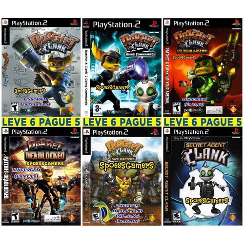 Ratchet & Clank Ps2 Coleção (6 Dvds) Patch - Leve 6 Pague ps2ps2