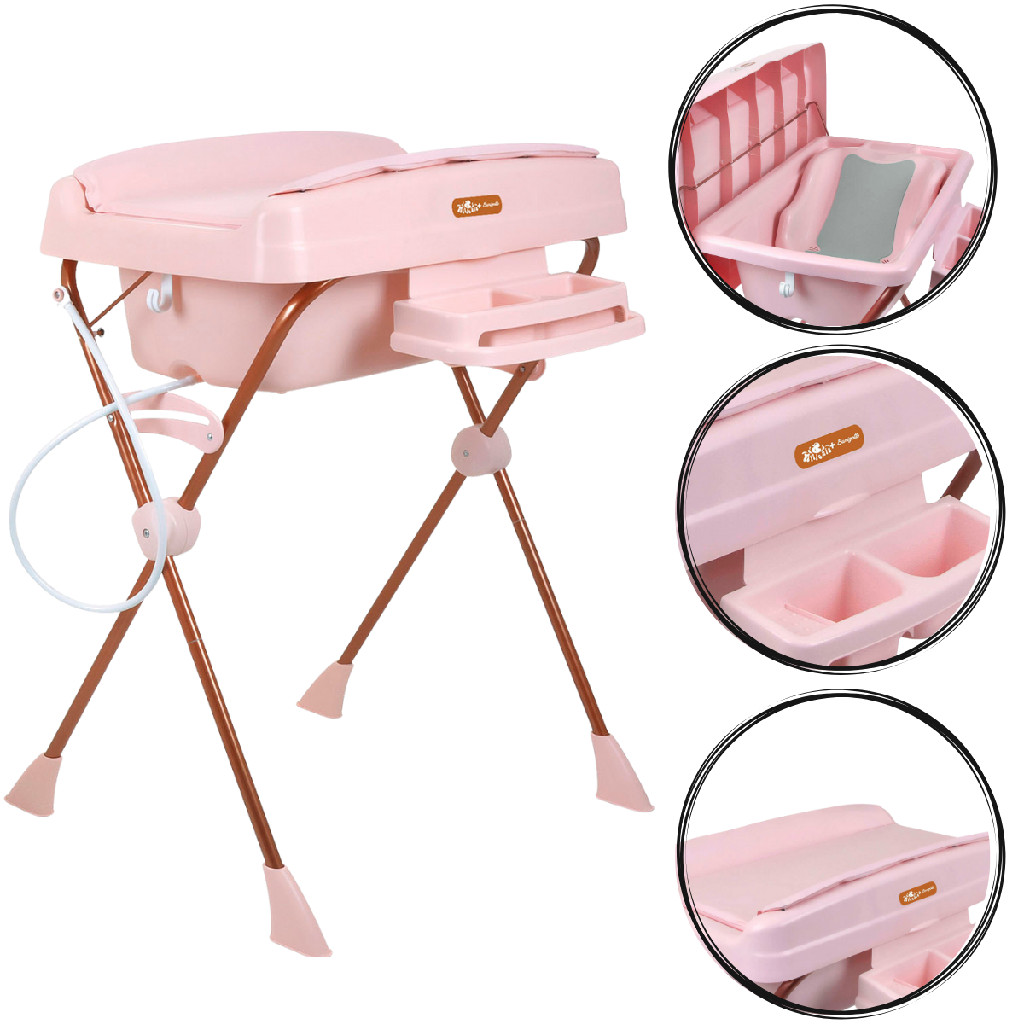 Banheira de Bebê Infantil com Suporte e Trocador Burigotto | Shopee Brasil