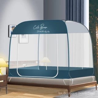 Novo e moderno, com desconto no preço de redes mosquiteiras yurts sem instalação, tenda de arame de teto quadrado com zíper dobrável, porta dupla com fundo para uso doméstico, verão anti-mosquito