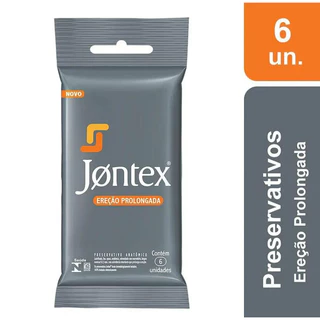 Preservativo Lubrificado Jontex Ereção Prolongada Pac 6 Un Embalagem Discreta