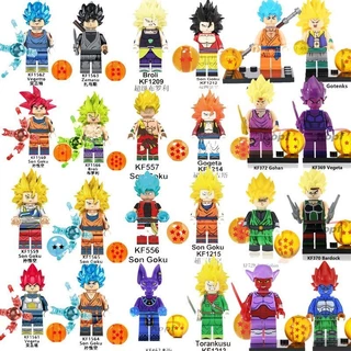 Anime Dragon Ball Son Goku Rampage Broly Vegeta Minifigura Montada Blocos de Construção Educacional Brinquedos