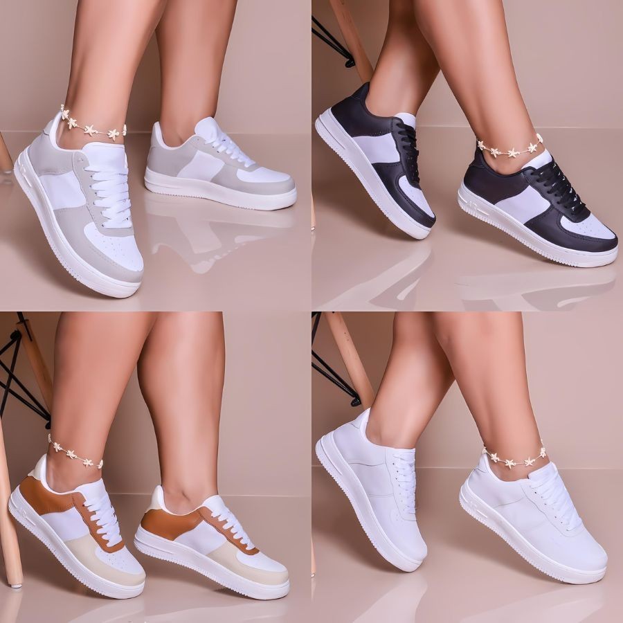 Tênis Branco Feminino Várias Cores Do 34 Ao 39 Super Macio Altíssima Qualidade Runner