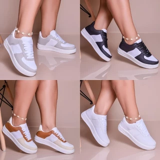 Tênis Branco Feminino Várias Cores Do 34 Ao 39 Super Macio Altíssima Qualidade Runner