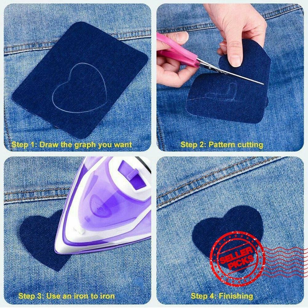 Fixadores Diy Kit De Denim Patches Fácil Ironon Para Reparos De Roupas ...