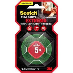 FITA DUPLA FACE 3M FIXACAO EXTREMA TRANSPARENTE