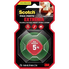 FITA DUPLA FACE 3M FIXACAO EXTREMA TRANSPARENTE