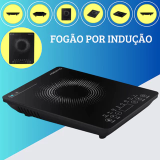 cooktop elétrico portátil de indução 1 boca agratto 1200w preto P/ cozinha utilidades e decoração
