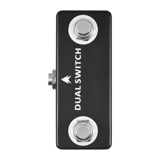 MOSKYAudio Dual Switch Pedal De Interruptor De Pés Duplo Com Concha Metálica Completa