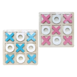 Jogo Da Velha Madeira Azul E Rosa DMT6775 - DMToys