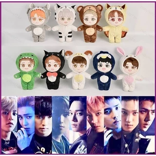 【 SY1 】 20cm EXO Brinquedos De Pelúcia Bonecas Recheadas Podem Ser Tiradas XIUMIN SUHO LAY BAEKHYUN CHANYEOL SEHUN Boneca