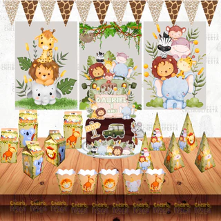Kit Festa Decoração Bolinho - Safari (M)
