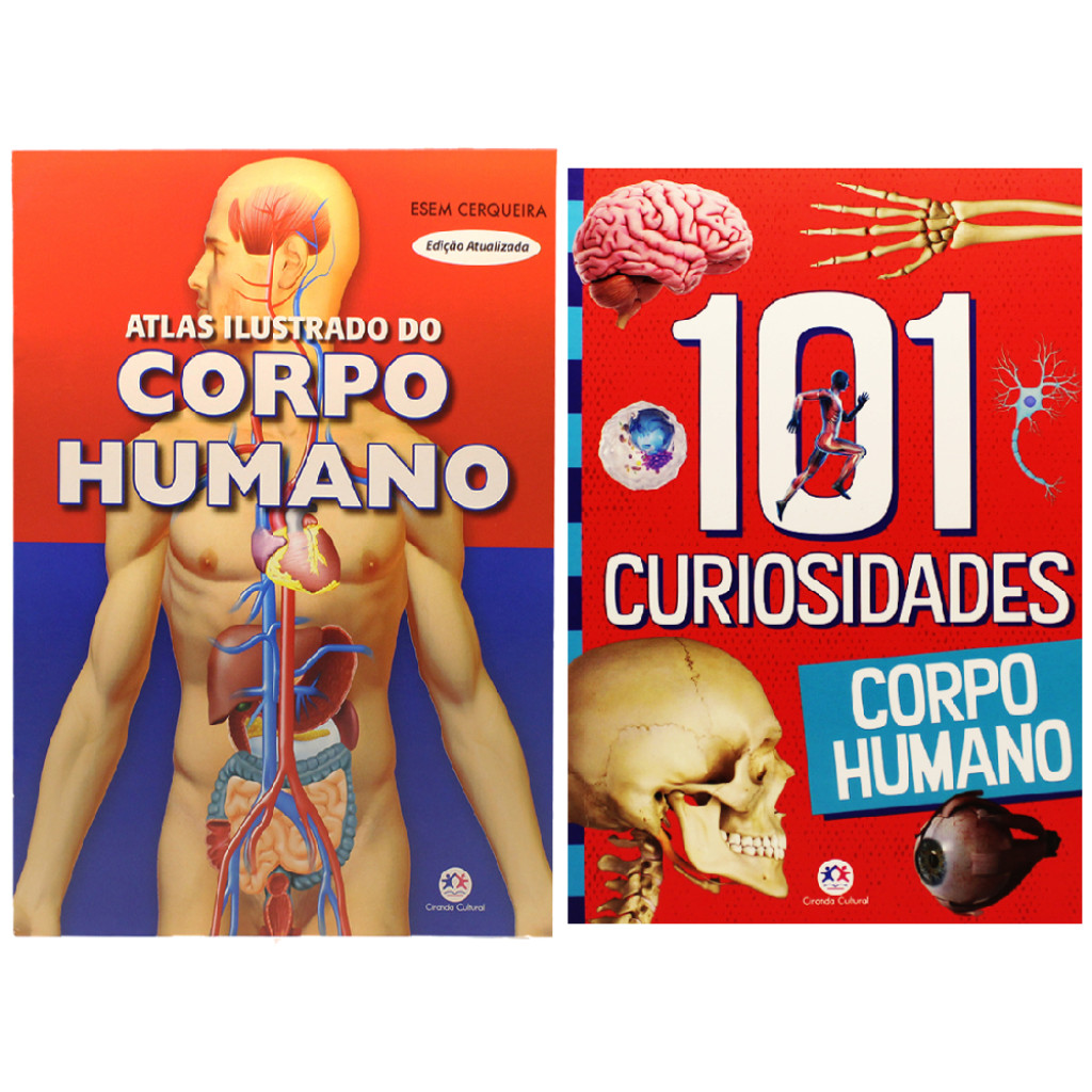 Kit com 2 Livros - Atlas Ilustrado do corpo Humano + 101 curiosidades ...