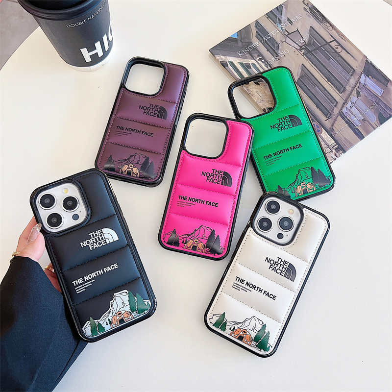 【 TNF 】 Feather Capa De Telefone De Fibra 3D Para iPhone 15 Pro Max 11 12 13 14 Macia Anti-Queda