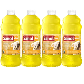 Eliminador Odores Citronela Linha Pet Sanol Dog 2 Litros 4UN