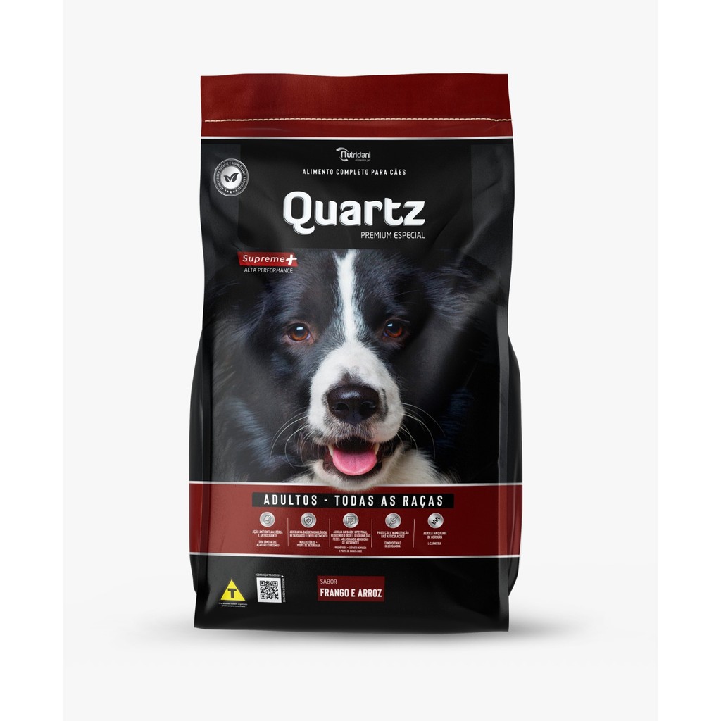 Ração Quartz Supreme Premium Especial Adulto Cães Todas as Raças Frango ...