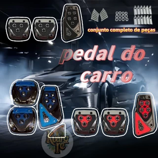 Kit 3 Peças Pedaleiras Esportivas Automotiva Carros Tuning Acessórios Universal preto em Oferta na Shopee