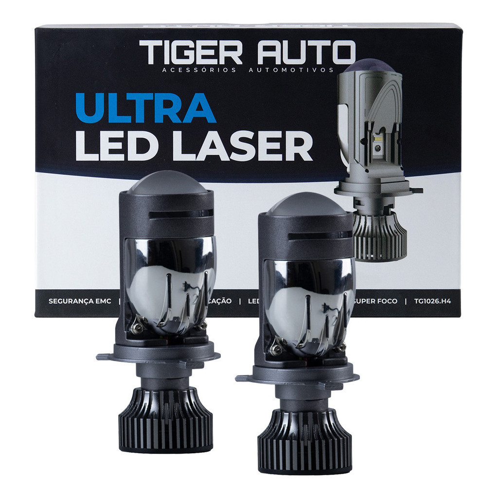Ultra Led Laser Projetor H4 Forte Todos Foco Simples