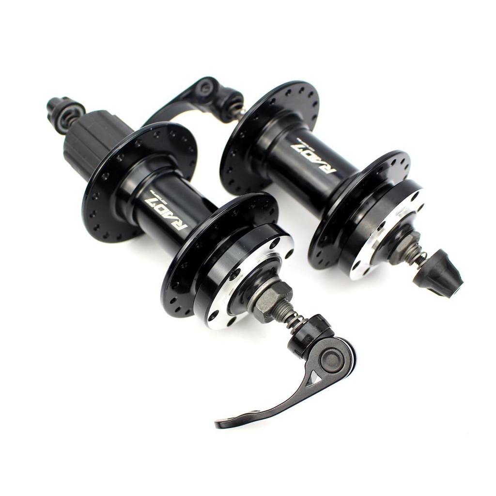 Par de Cubos Rad7 28/32/36 Furos Com Rolamentos e Blocagem Preto