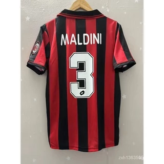 96-97 AC Milan Camiseta Personalizada De Alta Qualidade Para Home Retro Football Jersey MALDINI BOYH UTLJ
