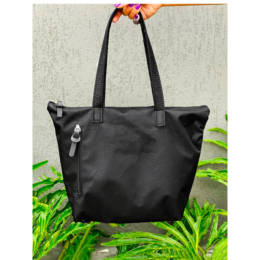 Bolsa Shopper Nylon LISA de Ombro Clean Esportiva Academia Bags Gym Masculino Feminino Ziper Vertical Frontal Resistente