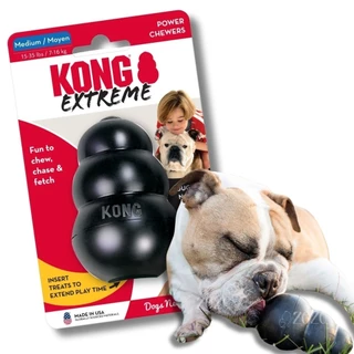 Kong Extreme Brinquedo Resistente Recheável Para Cães Mordidas Fortes Tamanho M