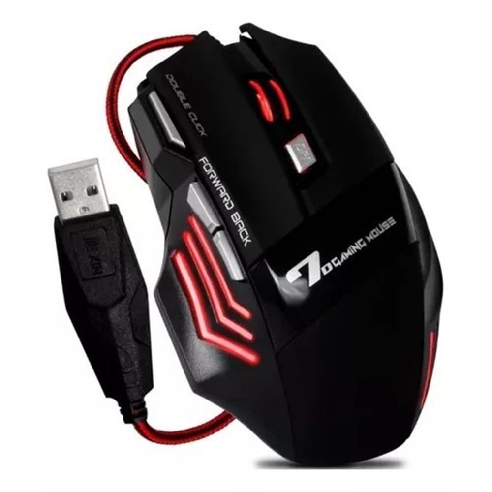 Mouse Gamer USB X7 Duplo Clique Led Jogos Bmax | Shopee Brasil